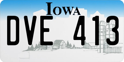 IA license plate DVE413