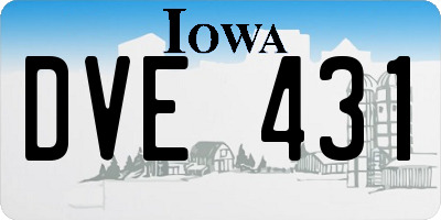 IA license plate DVE431