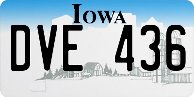 IA license plate DVE436