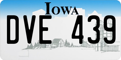 IA license plate DVE439