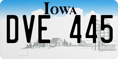 IA license plate DVE445