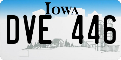 IA license plate DVE446