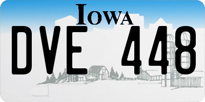 IA license plate DVE448
