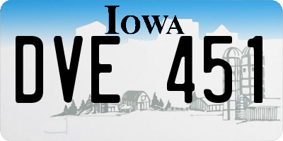 IA license plate DVE451
