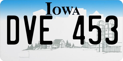 IA license plate DVE453