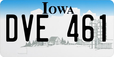 IA license plate DVE461