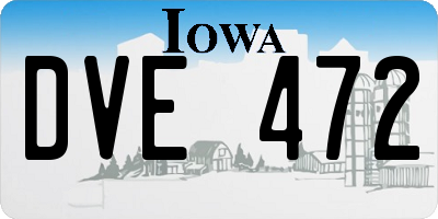 IA license plate DVE472