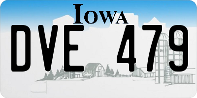 IA license plate DVE479