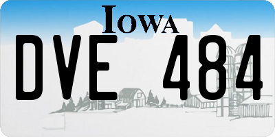 IA license plate DVE484