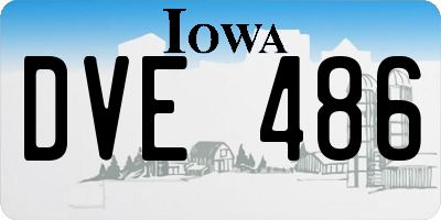 IA license plate DVE486