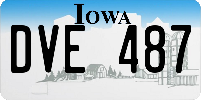 IA license plate DVE487