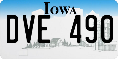IA license plate DVE490