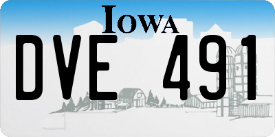 IA license plate DVE491