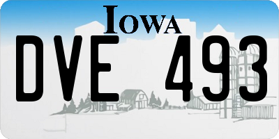 IA license plate DVE493