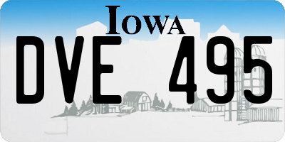 IA license plate DVE495