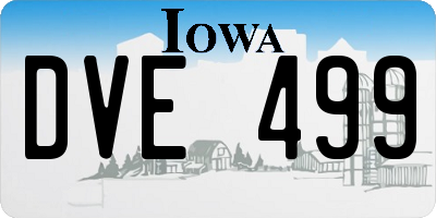 IA license plate DVE499