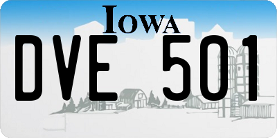 IA license plate DVE501