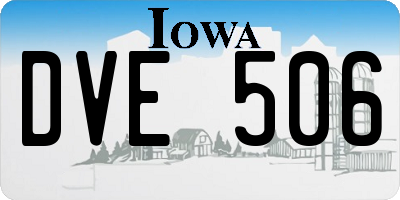 IA license plate DVE506
