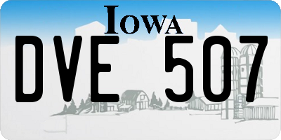 IA license plate DVE507