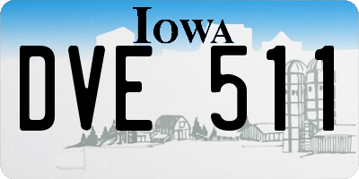 IA license plate DVE511
