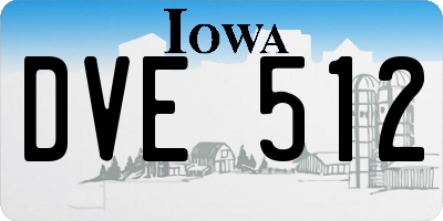 IA license plate DVE512