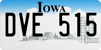 IA license plate DVE515