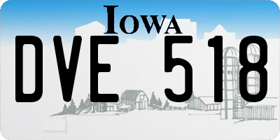 IA license plate DVE518