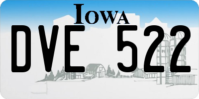 IA license plate DVE522
