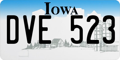 IA license plate DVE523