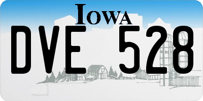 IA license plate DVE528