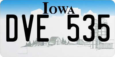 IA license plate DVE535
