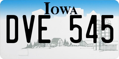 IA license plate DVE545
