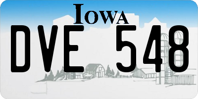 IA license plate DVE548