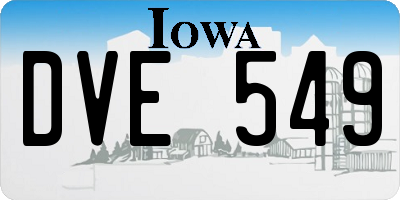 IA license plate DVE549