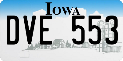 IA license plate DVE553
