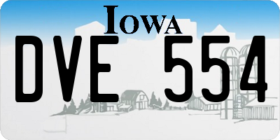 IA license plate DVE554