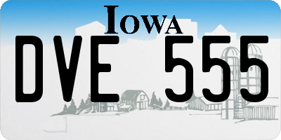IA license plate DVE555