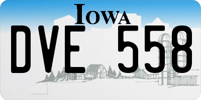 IA license plate DVE558