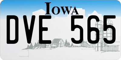 IA license plate DVE565