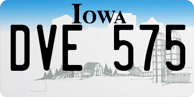 IA license plate DVE575