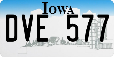 IA license plate DVE577