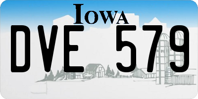 IA license plate DVE579