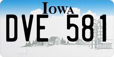IA license plate DVE581