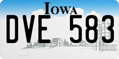 IA license plate DVE583