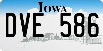 IA license plate DVE586