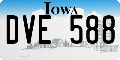 IA license plate DVE588
