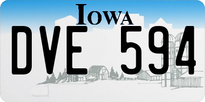 IA license plate DVE594