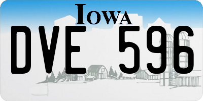 IA license plate DVE596
