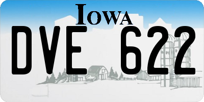 IA license plate DVE622