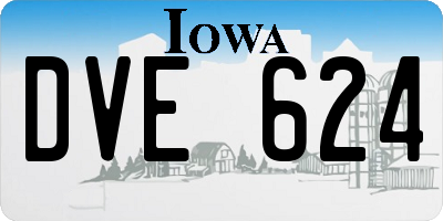 IA license plate DVE624